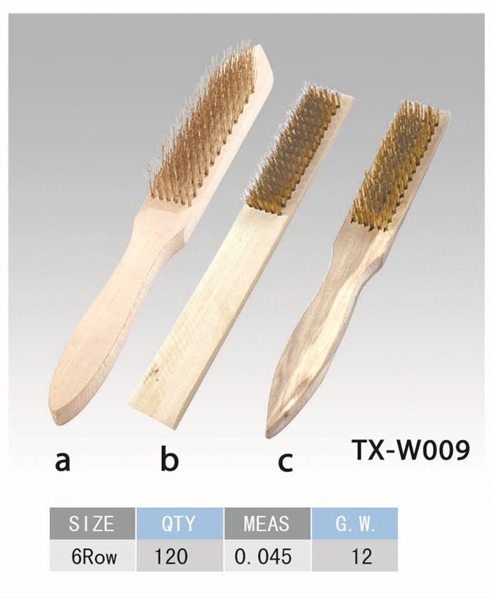 Wire brush 6row wire brush wood handle wire brush 3 styles sell like hot metal tools wire brush thumbnail