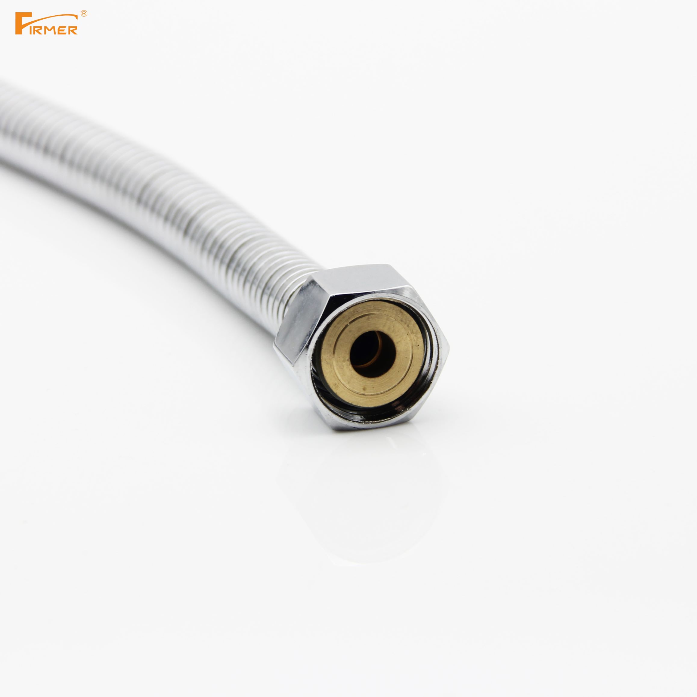 Firmer Stainless Steel Explosion-Proof Electroplating Encryption Double Buckle High Pressure Copper Cap Shower Shower Hose 120Cm Specification drawing