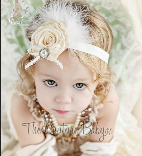 Children's Feather Decoration Headband Small Flower Headband Children Decoration