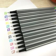 微孔签字笔0.38MM勾线笔0.4MM灰杆桶装PVC袋装弘亚制笔