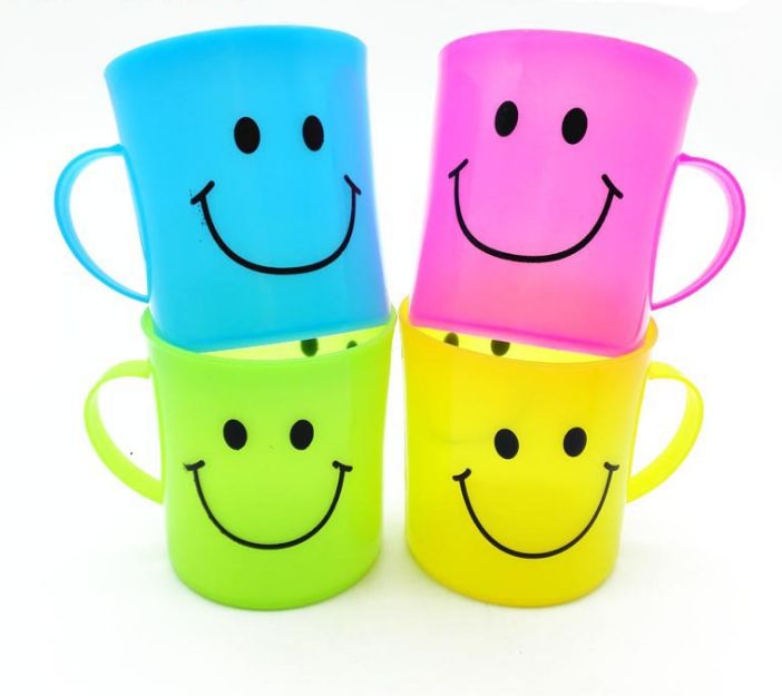 Smiley face water cup toothbrush cup mouthwash cup water cup 35823