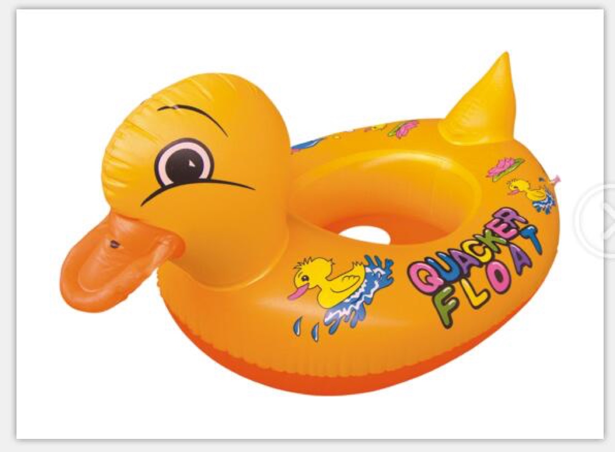 大黄鸭艇游泳圈 繁星塑胶玩具1446-1