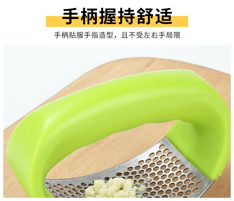Manual ring-shaped garlic puree press, household garlic mopping machine, garlic paste picking magic tool, kitchen small tool details Picture