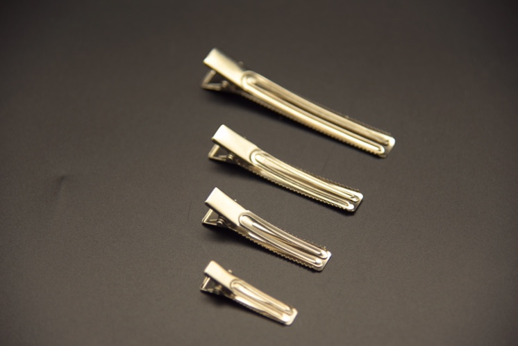 Factory direct sales of hair clips, spring clips, steel clips, 6 cm arched double fork clips, diy by hand, can be wrapped with fabric, square clips, square clips, large double fork flat arched headwear accessories Application Scenario