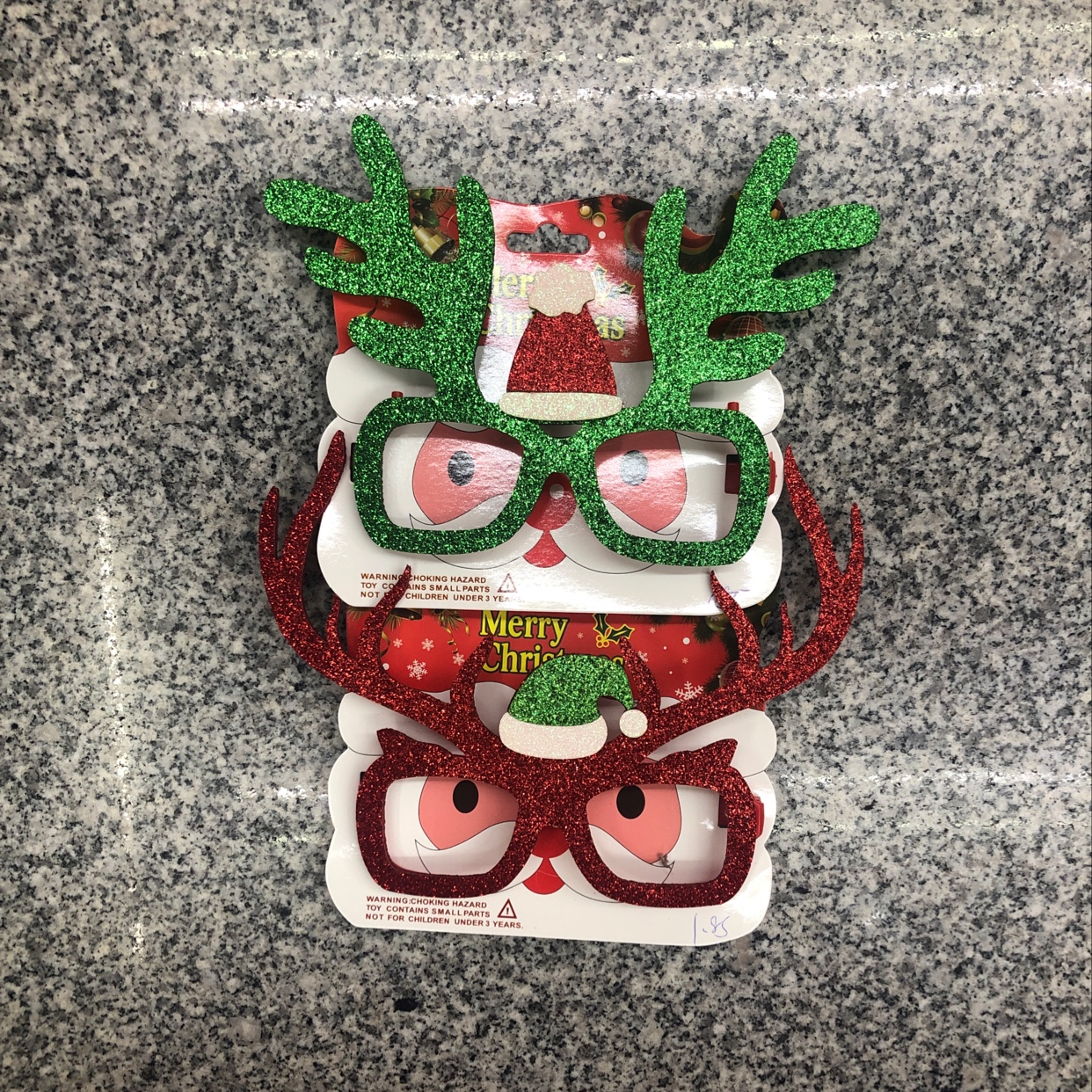 Christmas eyes with bright pink Christmas antlers details Picture