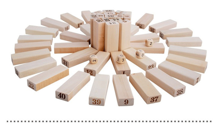 厂家现货供应木制玩具54片小号数字层层叠叠叠高趣味木制详情图4