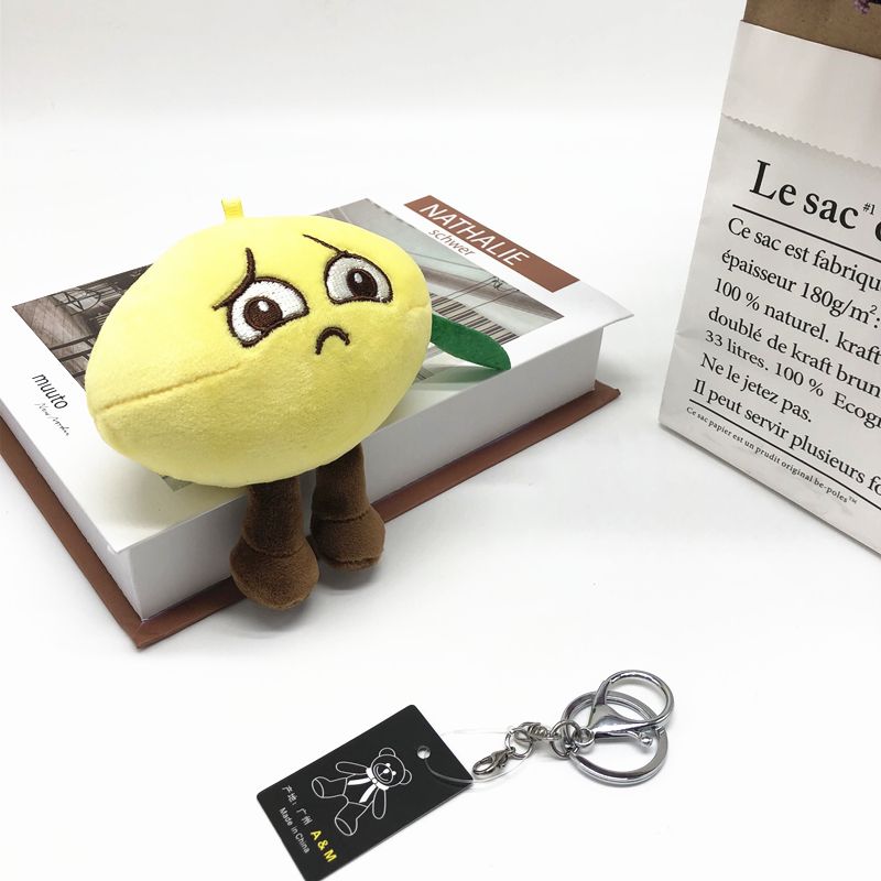 Creative personality unique lemon essence plush doll boutique key chain pendant I sour Tiktok doll