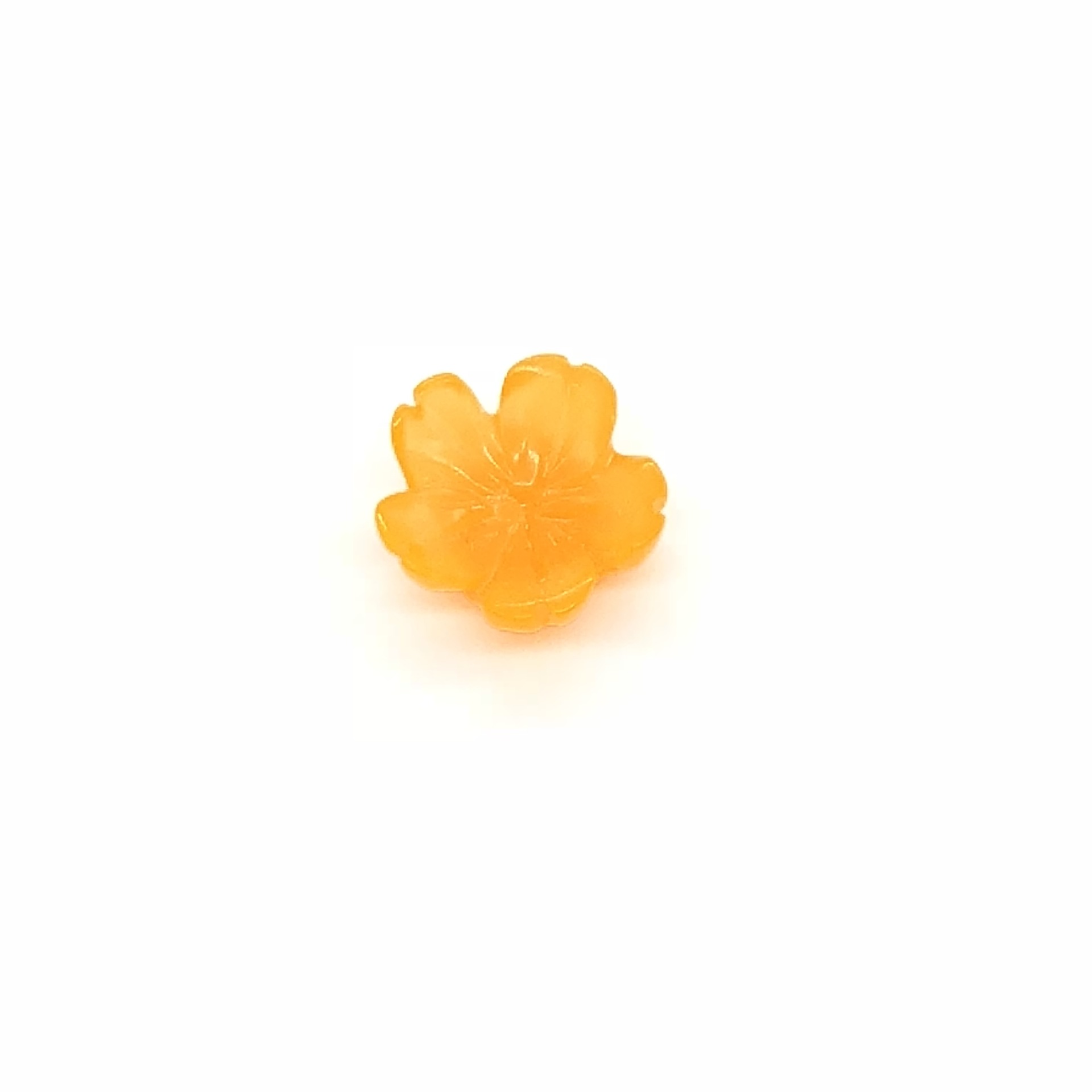 New five-petal resin flower imitation jade agate 10mm small bowl flower mid-hole ancient-style diy handcrafted hairpin and headwear material undefined