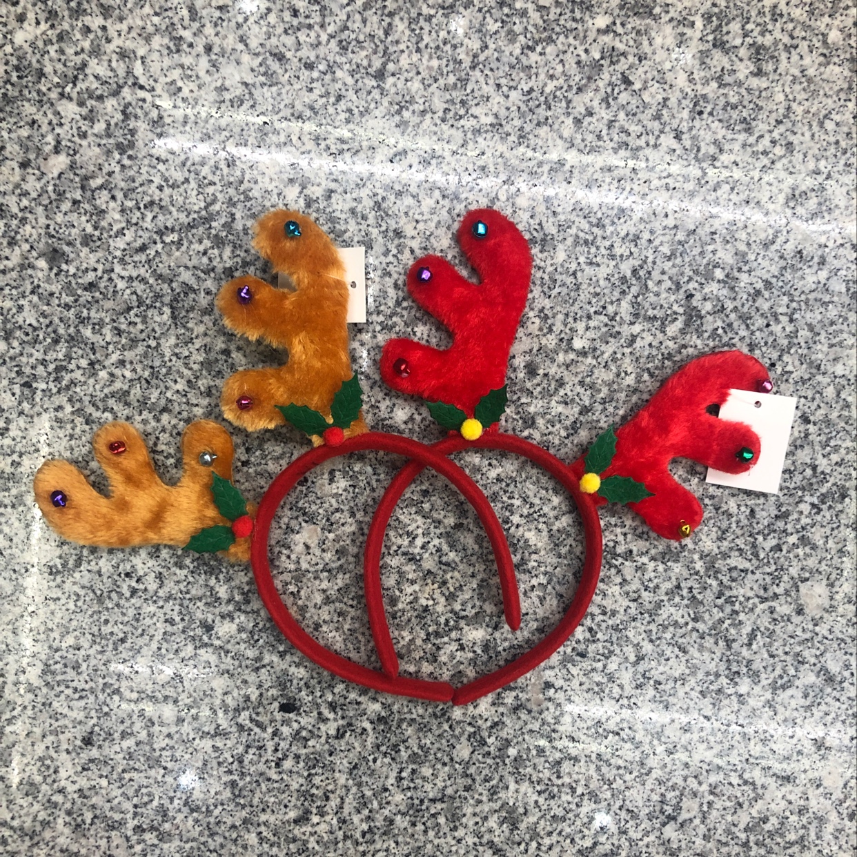 Christmas antler headband with bell details Picture