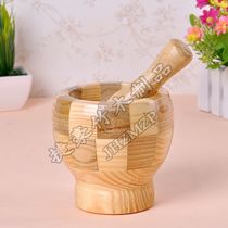 Yiwu good goods wooden large garlic bowl handmade wood collage garlic bowl kitchen supplies must