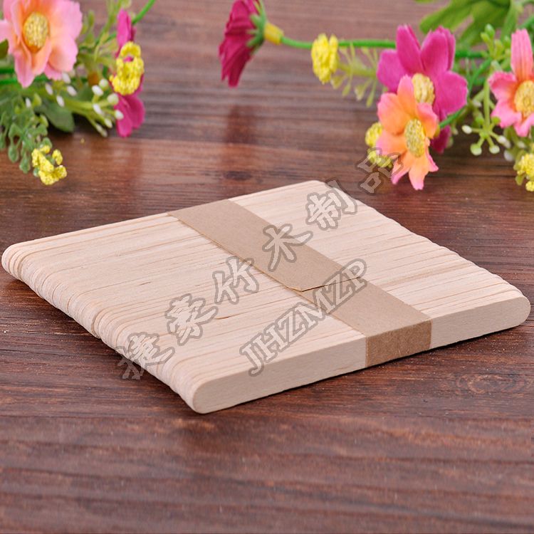 Yiwu Good Goods Jiehao wood-colored ice cream sticks, tongue-pressing sticks, birch counting sticks, accumulation sticks, household and daily use Specification image