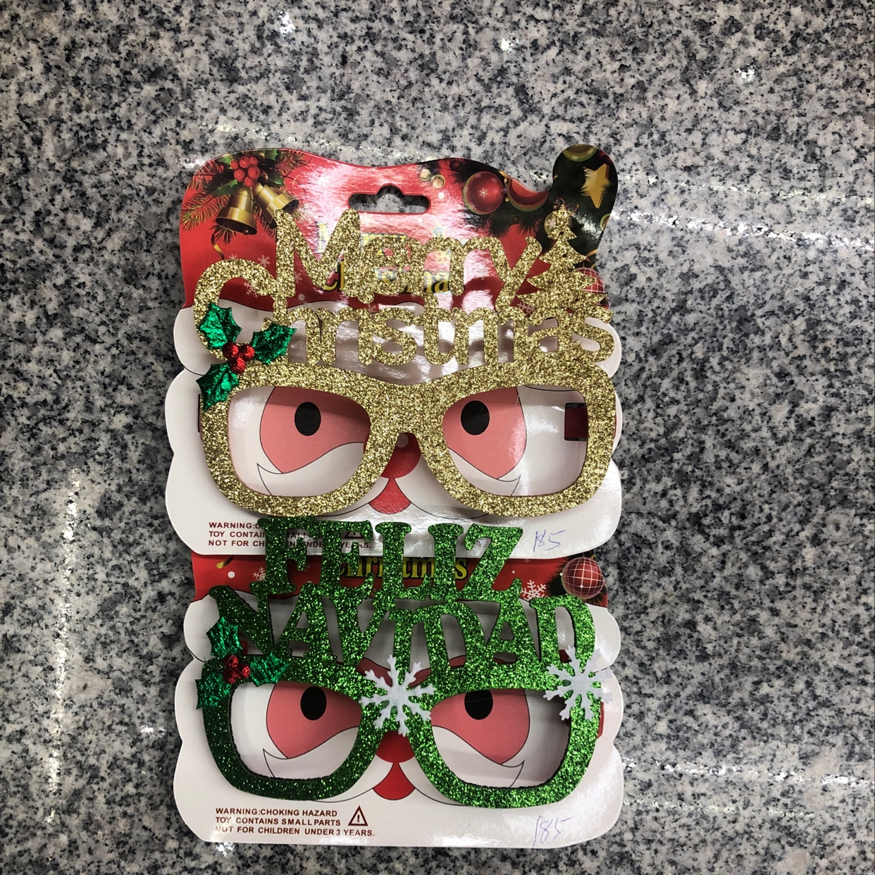 The latest Christmas glasses from Hua's Christmas craftsmanship and decoration, with bright pink letters available for customization