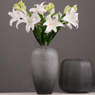 Yiwu Selection feel white perfume lily imitation flower wholesale fake flower porch decoration flower arrangement Specification drawing