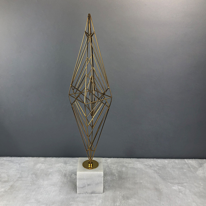 Light luxury home entrance diamond-shaped decorative items details Picture
