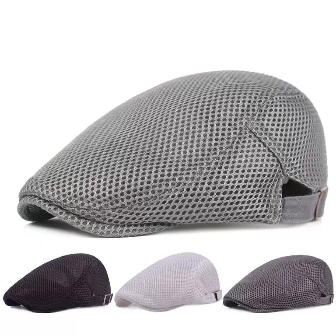 Spring and summer outdoor breathable leisure fashion trend men's hat forward cap mesh cap berets thumbnail