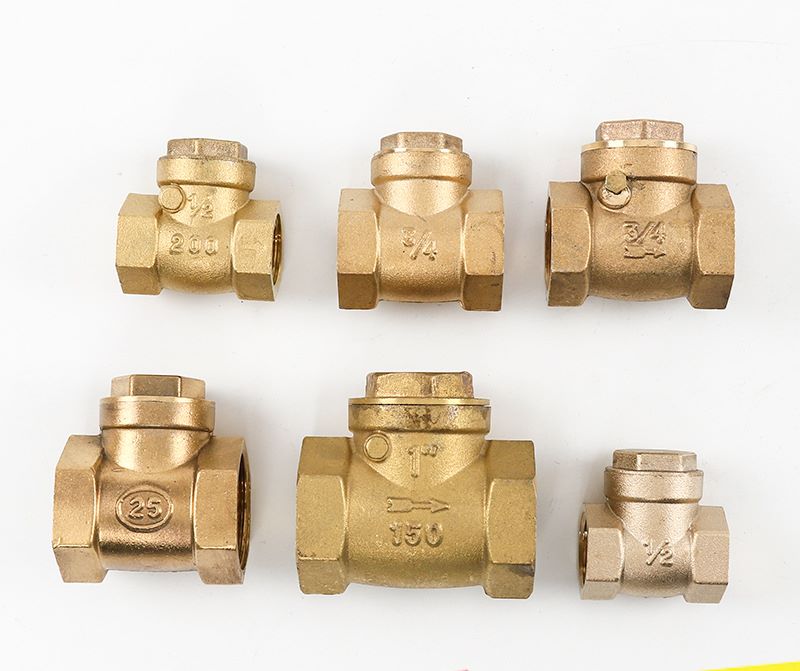 4 '6' copper horizontal check valve, threaded internal tooth check valve with gasket pipe countercheck valve