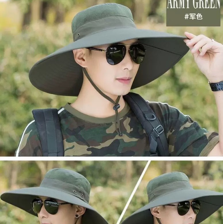 Hot style big brimmed fisherman's hat thumbnail
