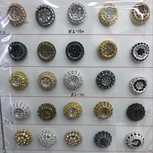 厂家直销精品带钻带珍珠装饰扣金属扣对扣合金钻扣