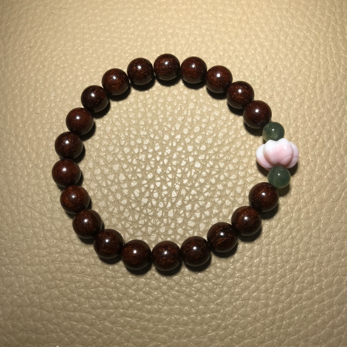 49 Purple sandalwood pumpkin bead bracelet 8mm