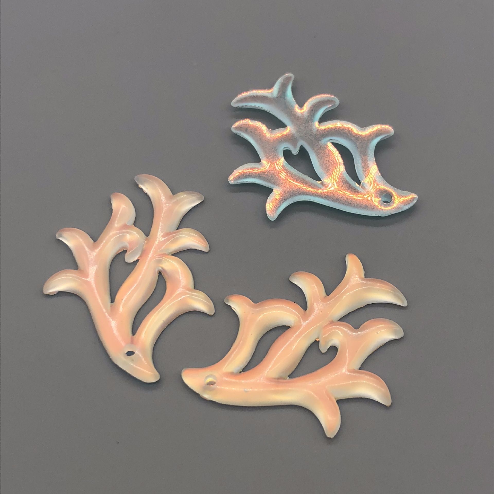 Wholesale of creative imitation shell hollowed-out carved dragon horn resin flat bottom diy ancient-style hairpin accessories in stock Specification image