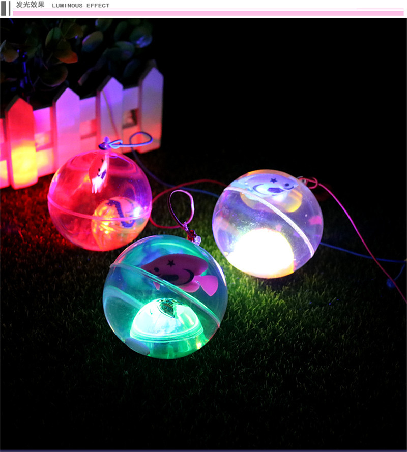 带绳透明闪光弹力球创意儿童夜光水晶球发光玩具地摊货源夜市热卖详情6