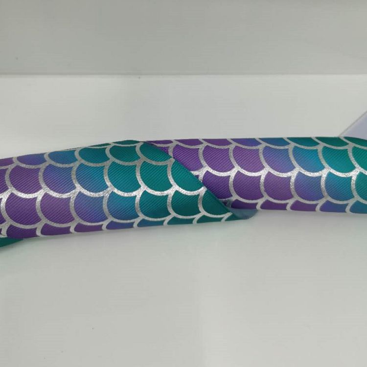 75Cm Polyester Rib With Heat Transfer Ribbon Hot Stamping (Silver) Webbing Manufacturers Direct Spot Custom Accessories undefined