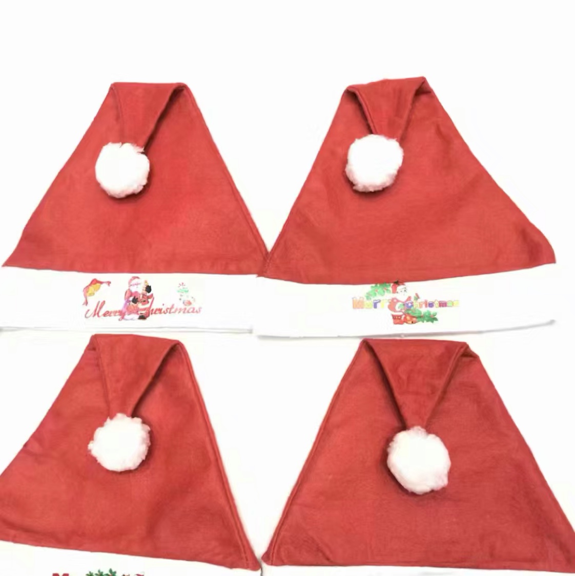 Santa Claus, children's hat, Christmas embossed picture, Christmas hat