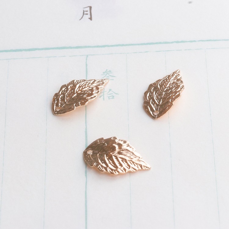 Ancient-style accessories DIY headwear materials hairpin accessories pure copper leaf pendants 7A/A4 Specification image