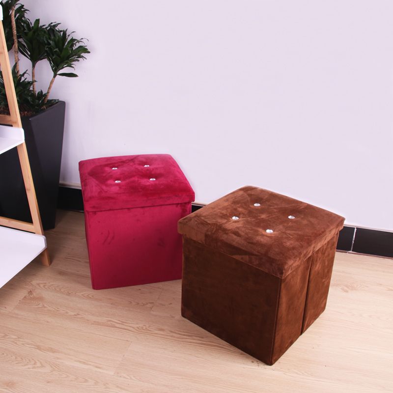 Flannelette storage stool Toy organizer Multifunctional storage stool Foldable shoe change stool Household storage stool 38