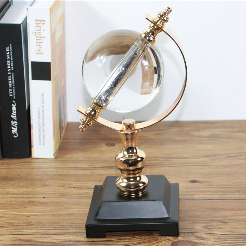 Crystal balls are modern decorative office ornaments