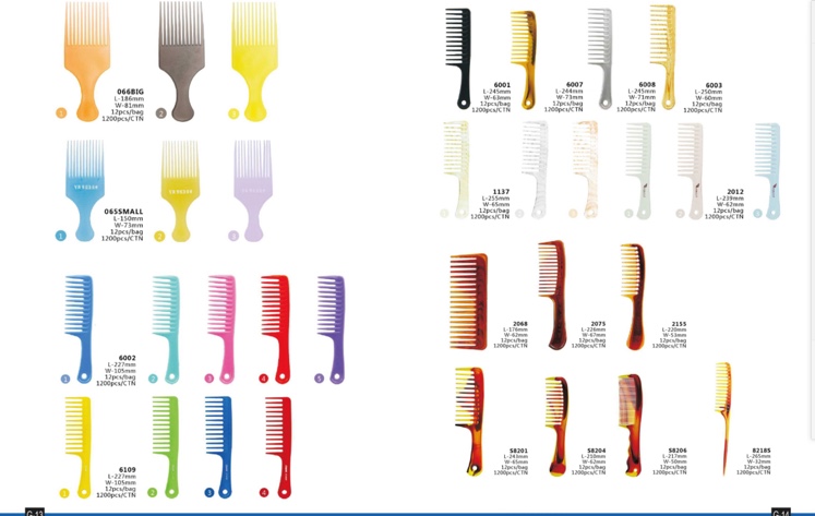 各种各样的平梳细节图