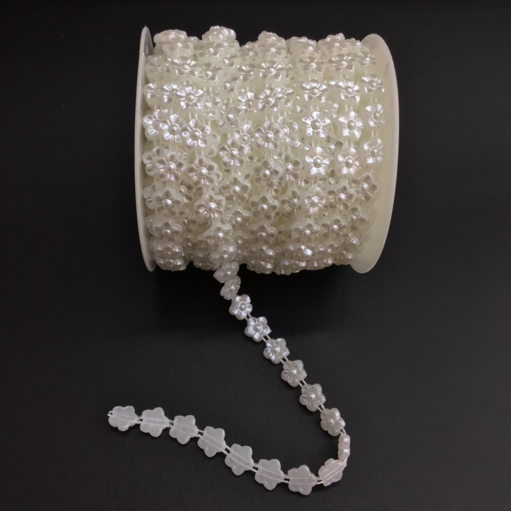 11mmABS small peach blossom bead bead handmade DIY headwear, wedding dress, skirt, clothing accessories, handicraft accessories wholesale Specification image