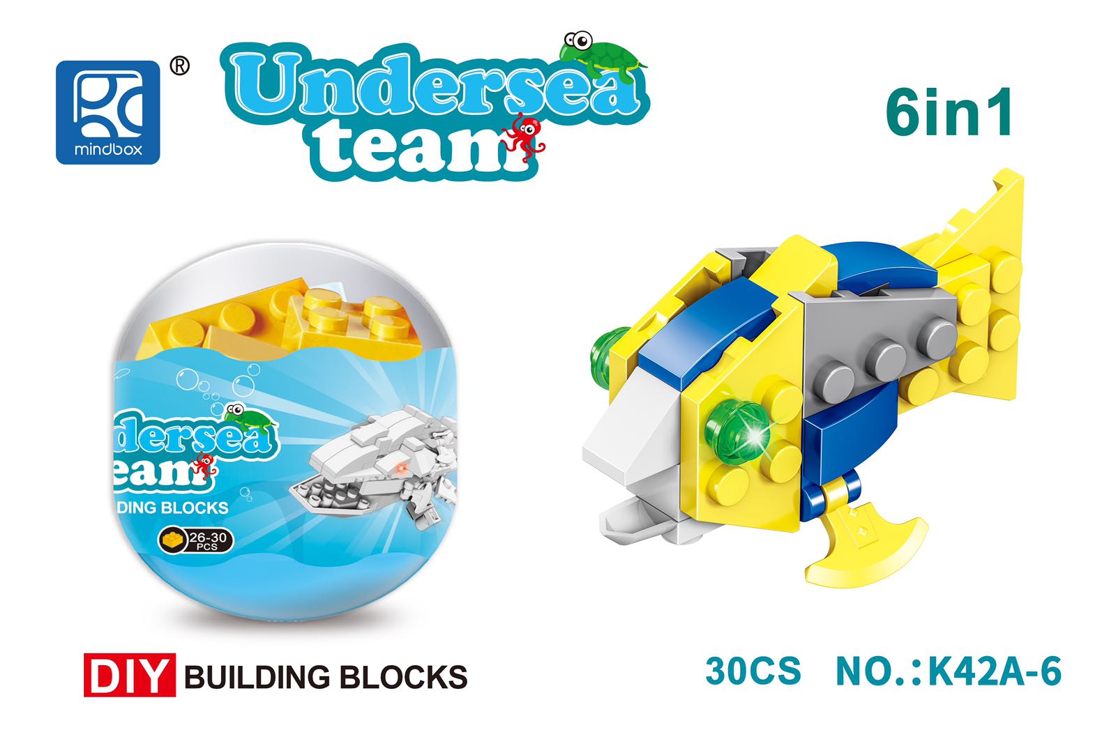"Finding Nemo building blocks, 6 mixed combinations. Item Picture