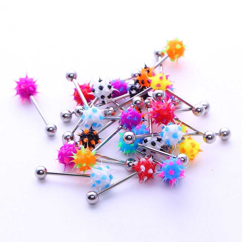 不锈钢毛毛球舌钉