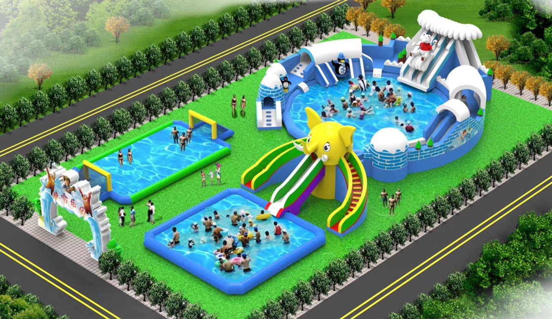 Forster air model manufacturer direct inflatable castle naughty castle inflatable slide large-scale recreation implementation football field elephant slide frozen strange thumbnail