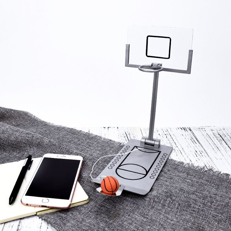 Mini desktop folding basketball machine Shooting machine creative desktop miniature stress relief toys for children gift Specification drawing