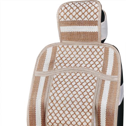 Car Seat Cushion Summer Papygrass Green Pair Light Brown Lattice