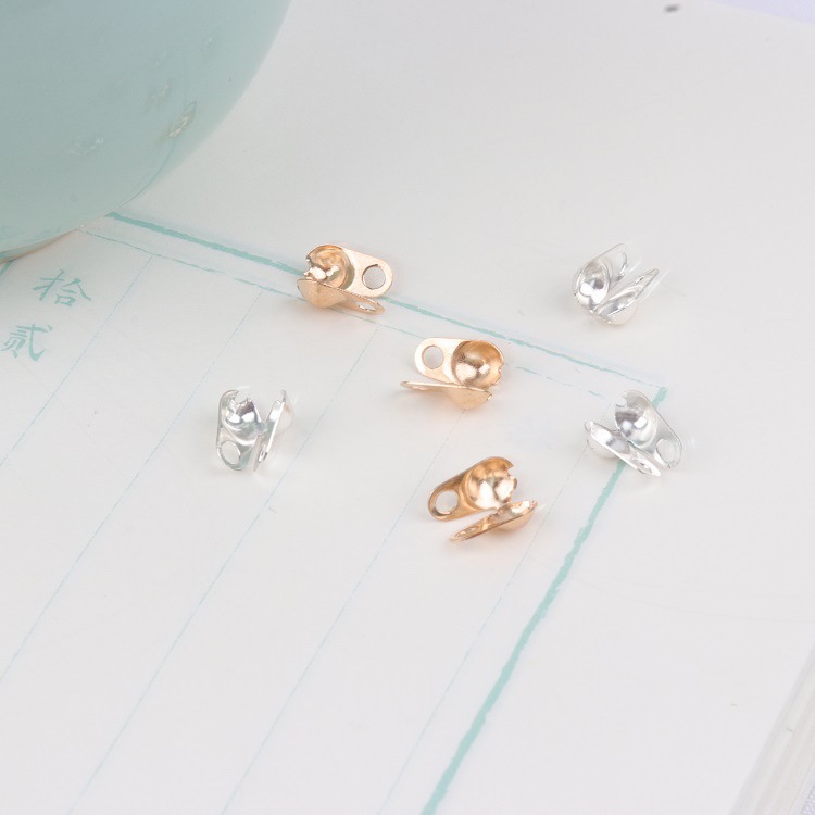 Pure copper side bag buckle bead chain bag buckle color preservation electroplated DIY ancient-style accessory 2.4mm details Picture
