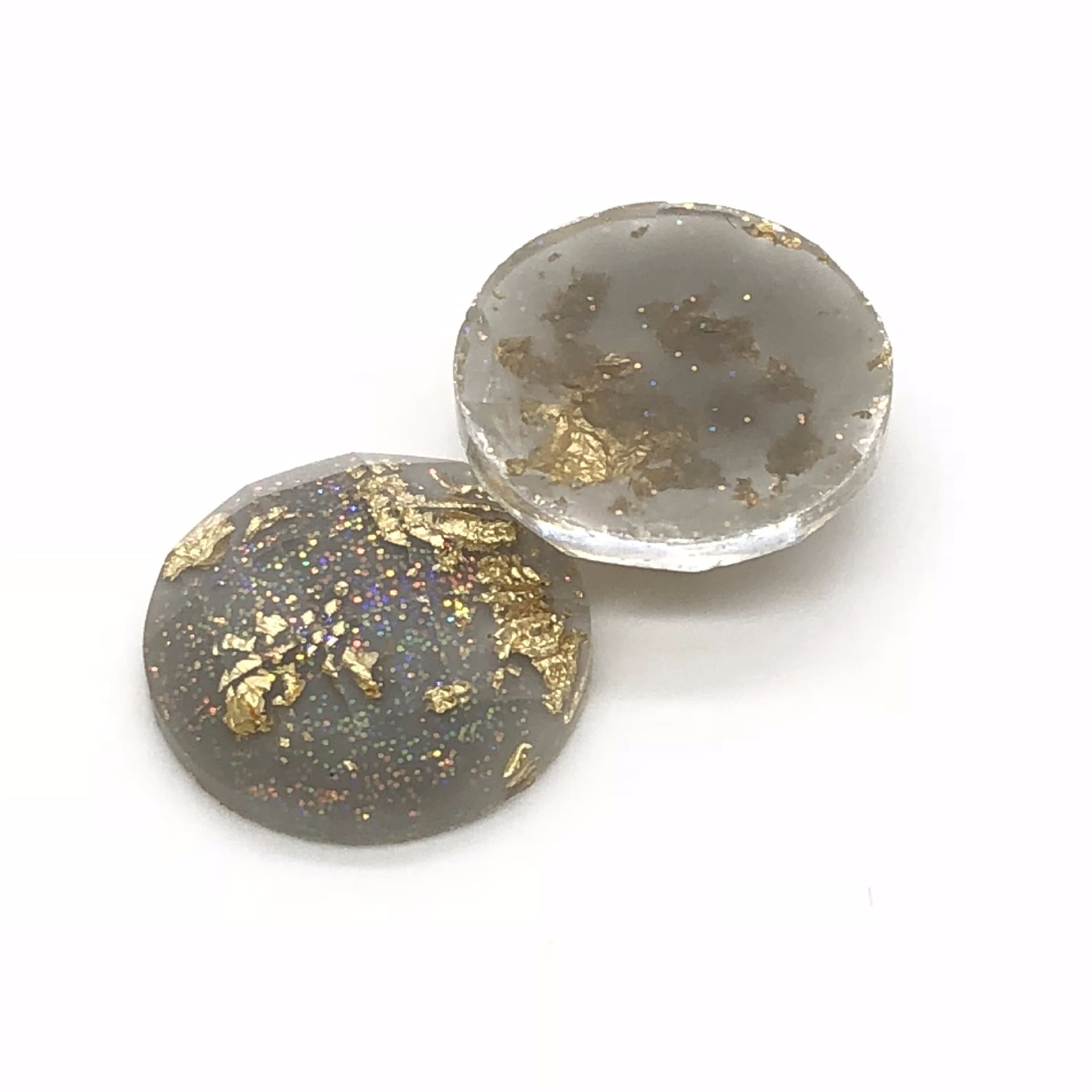 Factory direct sales of resin patch round 12mm amber gold foil ring face handmade material diy earrings and clothing accessories undefined
