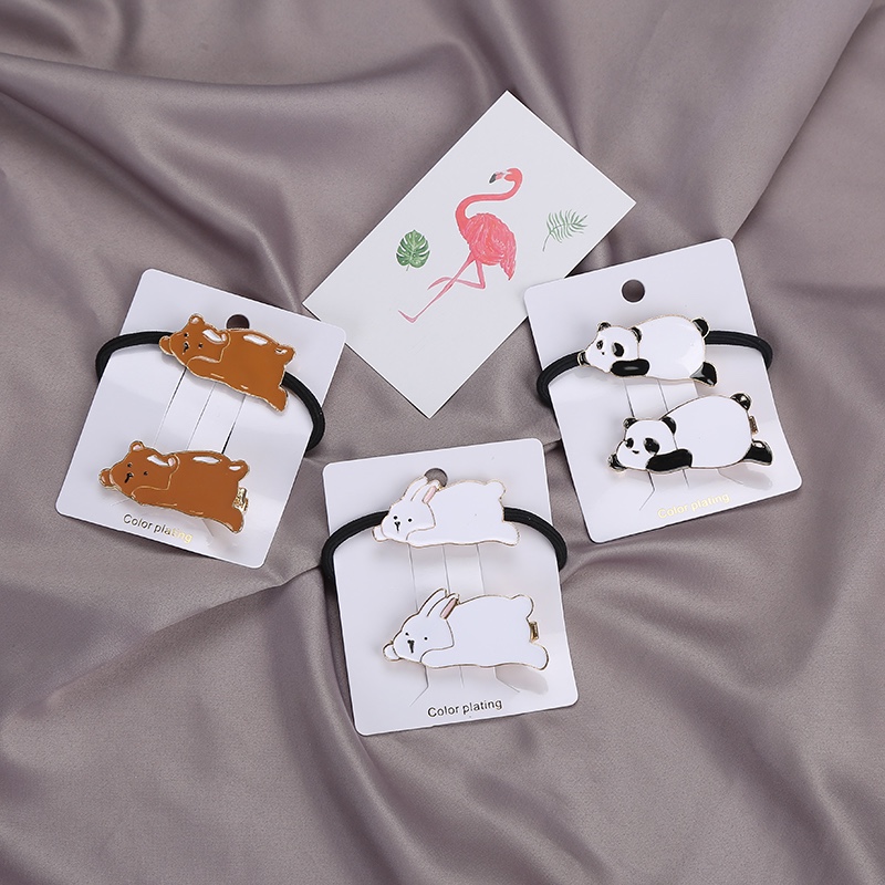 Cute bear, giant panda, rabbit rubber band duck clip suit thumbnail