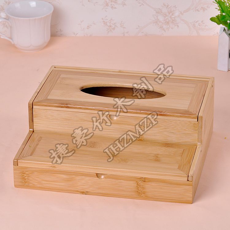 义乌好货 竹质纸巾盒手工定制纸巾盒家用纸巾盒细节图