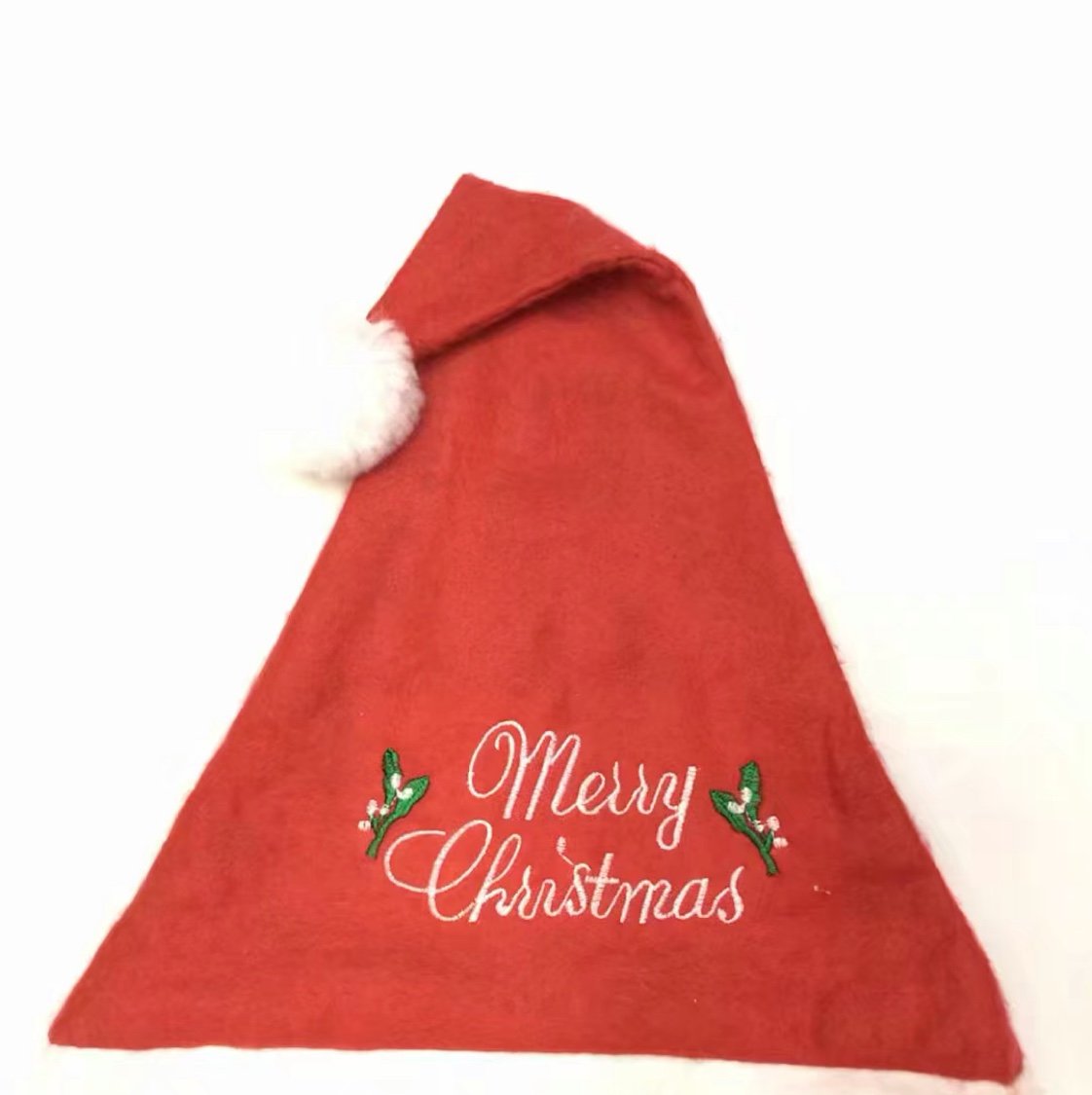 Christmas flashing light embroidered hat, five-star embroidered Christmas hat, English embroidered letter hat details Picture