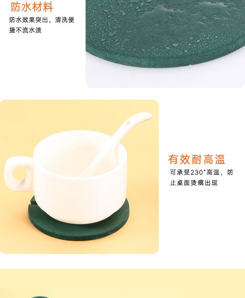 工厂直销创意仙人掌防滑杯垫隔热茶垫DIY家居餐具咖啡杯托详情图3
