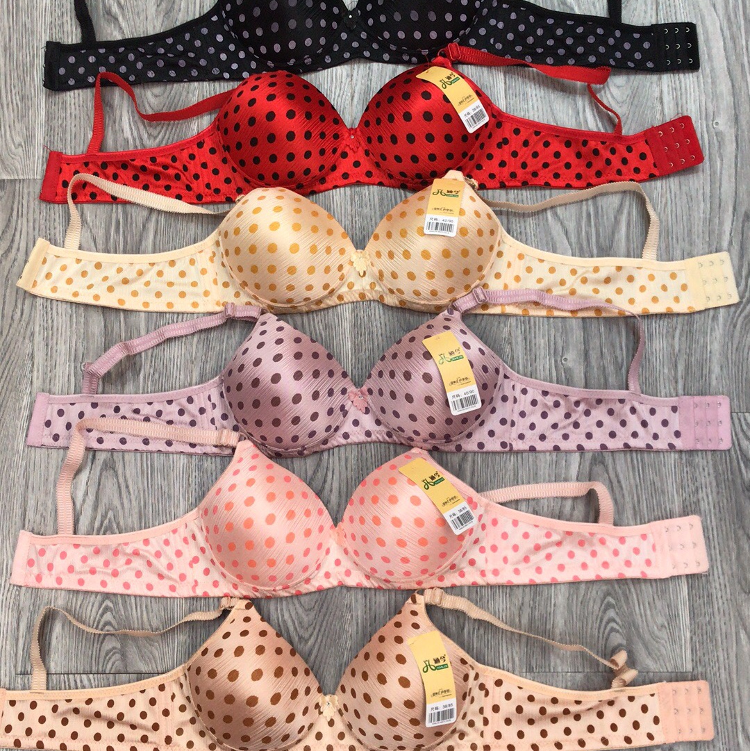 Brushed printed bra
