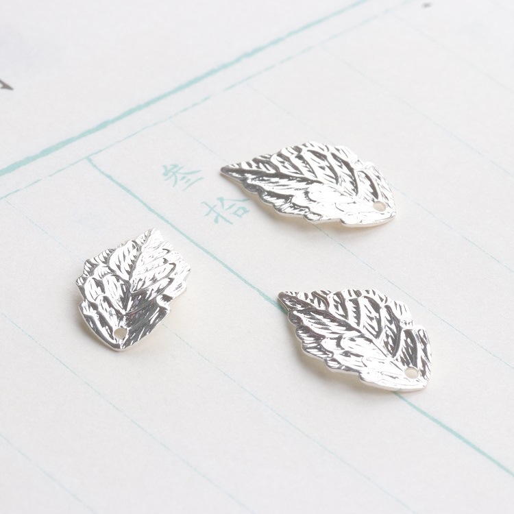 Ancient-style accessories DIY headwear materials hairpin accessories pure copper leaf pendants 7A/A4 details Picture