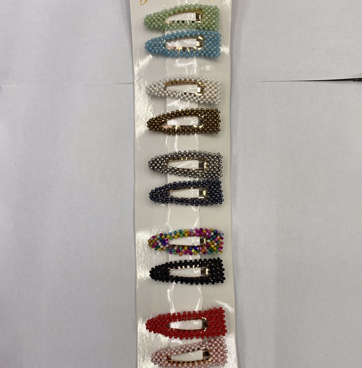 Rice bead 5 cm mini hair clip thumbnail