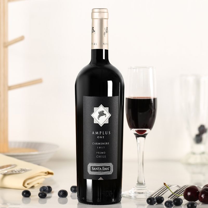 智利原装原瓶进口红酒圣艾玛珍藏安培士1号葡萄酒750ml干红葡萄酒图