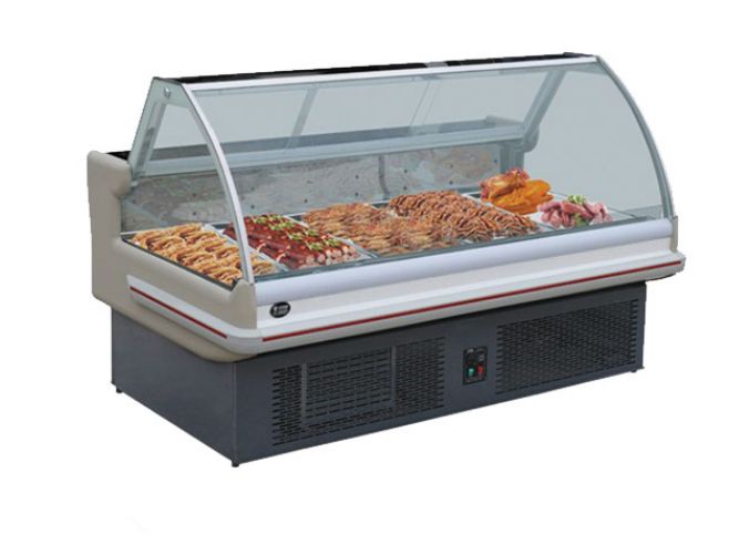 Fruit cut fresh cooked food cooler supermarket refrigerator cooler