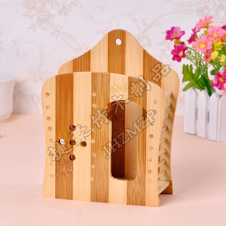 【 Jiehao Bamboo and Wood 】 Nan bamboo double-row zebra 筷笼 carbonization process 筷笼 bamboo products Specification image