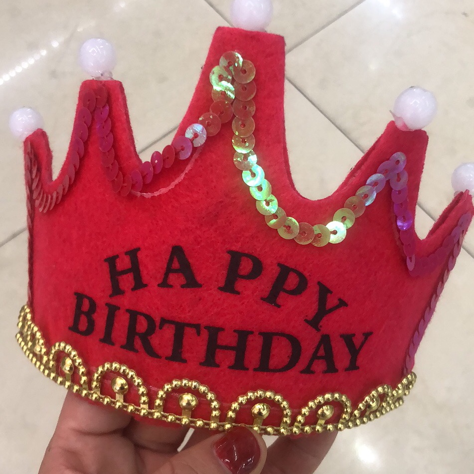 发光生日皇冠头扣
